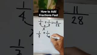 How to add Fractions Fast#mathtrick #mentalmath #fastmath #viral