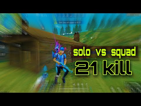 SOLO VS SQUAD RANK MATCH 21 KILL MG EXE