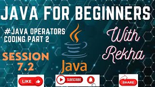 Java Operators| Types and Coding with Examples using Eclipse| Java Learning for Beginners with Rekha