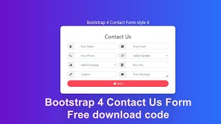 Full Responsive Contact Template Download  | How to Create Contact Us HTML5 Form #uioxygen