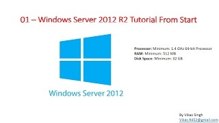01 – Windows Server 2012 R2 -  Tutorial Introduction Video