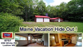 Log Cabin Home In Maine For Sale | 269 White RD Ludlow ME MOOERS REALTY #8757