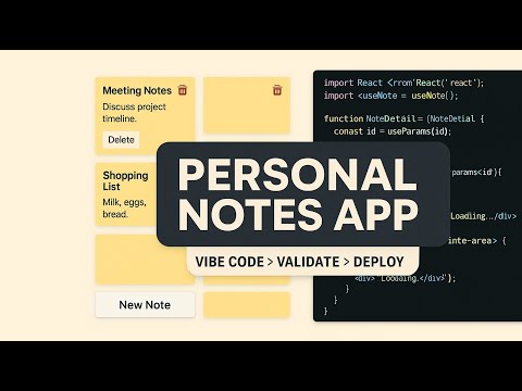 AI Vibe-Coding a Google-Keep-Style Notes App | Vite + React + TypeScript → Deploy on Vercel
