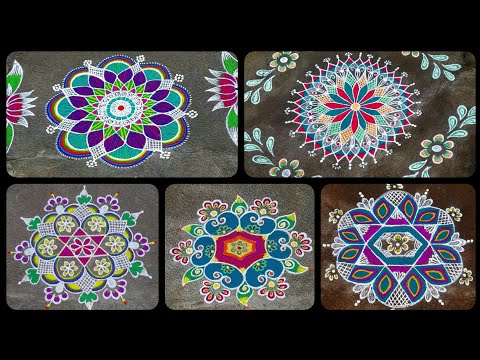 New year muggulu | 2025 kolam | colourful rangoli designs compilation | festive rangolis | margazhi