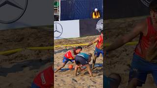 Rugby assist in beach handball 🏉😱 #handball #beachhandball #bheuro2025