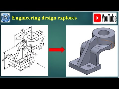 #Bracket Solidworks part tutorial #Solidworks part design #advance #Rib Bracket