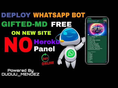 How To Deploy WhatsApp Bot GIFTED-MD free on new site | no heroku,  no panel needed it's FREE