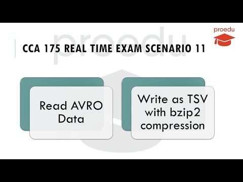 CCA 175 Real Time Exam Scenario 11 | Read AVRO Data | Write as Tab Separated Value bzip2 compression