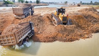 Site Connection Under Construction – KOMATSU D60 Bulldozer in Action