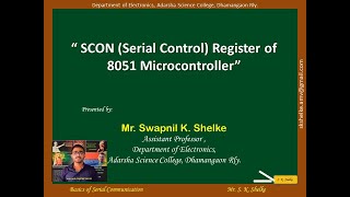 SCON (SERIAL CONTROL) REGISTER OF 8051 MICROCONTROLLER | Learn with Swapnil Shelke | [English]