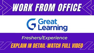 Work From Office Jobs For Freshers | Great Learning Consultant Job 😍| Latest Jobs 2022
