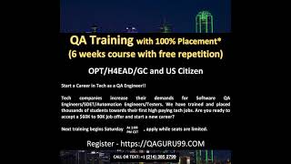 QA Training with Job Placement