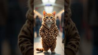Stylish Cat 🐾😻#CatShorts  #StylishCat  #FunnyPets #LeopardStyle #ViralCat #CatFashion #PetLovers