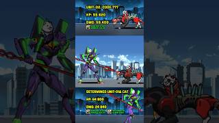 The Battle Cats : Eva Unit 01 vs Eva Unit 02 lv50 #bcu #thebattlecats