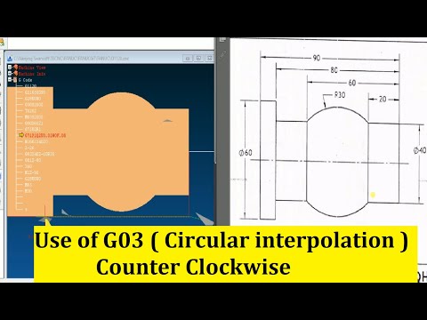 Use of G03 ( Circular interpolation ) in CNC MACHINE! CNC PROGRAMMING IN HINDI!
