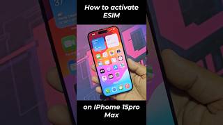How to activate esim on iphone #iphone #esim