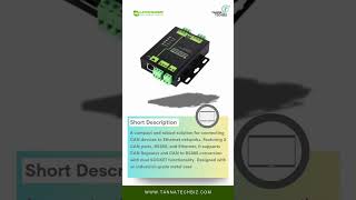 Waveshare Industrial 2-CH CAN to Ethernet Server | CAN Repeater, RS485, Dual Socket | SKU: 25919