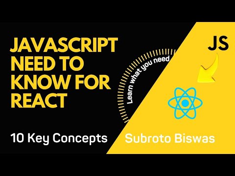 JavaScript need to know for React || ReactJs JavaScript