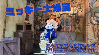 ミッキーアンドフレンズのグリーティングトレイル🐭　アホなオタクにミッキーの神対応ぷりっ👏👏👏