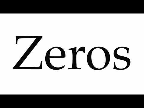 How to Pronounce Zeros