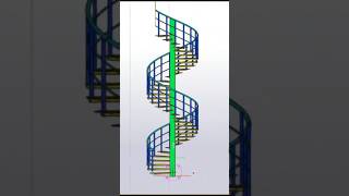Tekla structures - circular staircase👌🏻        #teklastructures #3d #staircase #circle #metal