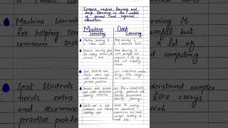 Difference between machine learning and Deep learning #machinelearning #deeplearning #programming