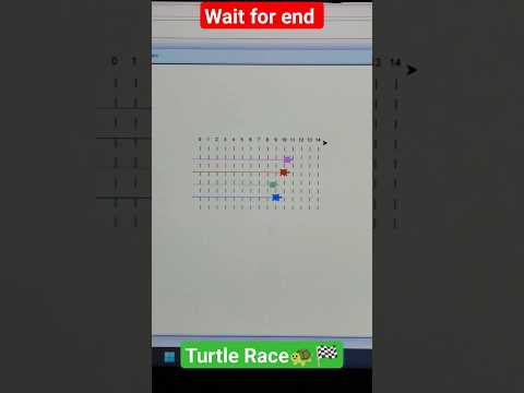 Turtle🐢 Race🏁 Animation😊 Using Python🧑‍💻 Code #turtle #animation #trending #shorts #short #python