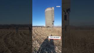 😱 Well, that's one way to demolish a silo #shorts