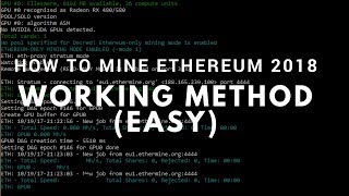 How to Mine Ethereum 2018 - WORKING (Super-Easy)