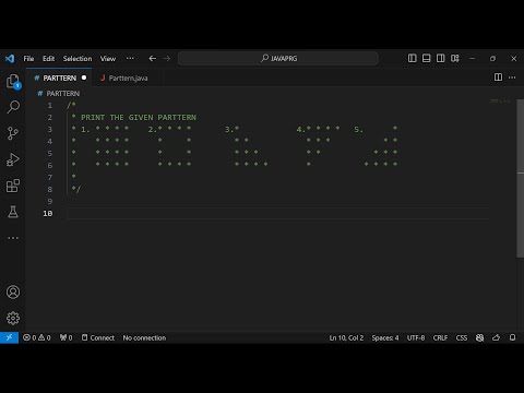 DIFFERENT PARTTERNS USING JAVA PROGRAMMING   (PART 1)
