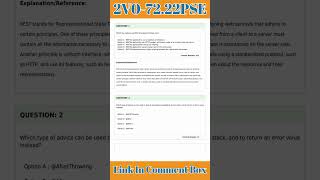 VMware 2V0-72.22PSE Exam Dumps | Professional Develop VMware Spring Exam