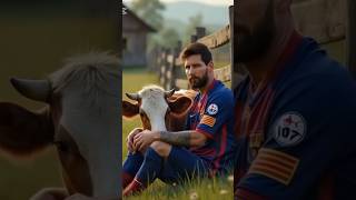Messi loves this cow.🥰 #shorts @cristiano @MaxianFootball @BestFootballShortsBFS @LeoMessi