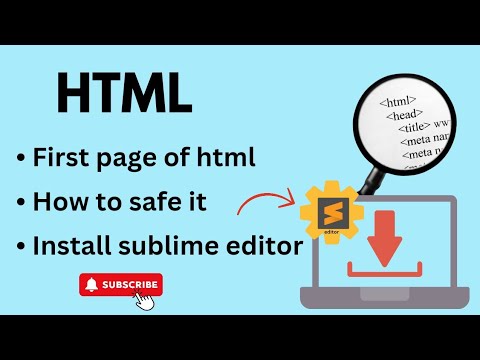 How to create first page of html | How to safe it | Install sublime editor | Urdu/Hindi explained |