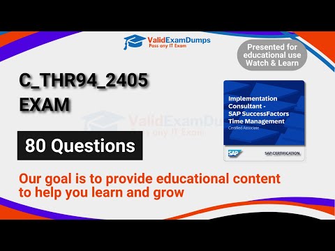 C_THR94_2405, SAP - Implementation Consultant - SuccessFactors Time Management Exam