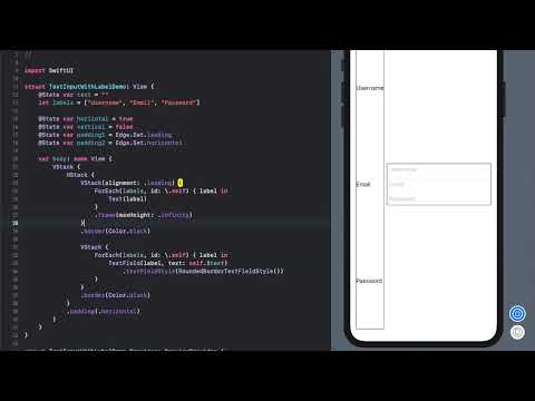 Where to use .fixedSize or how to add Label to TextField in SwiftUI