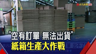 全台紙箱大缺貨!商總急籲建立供貨機制.暫時鬆綁工時..正隆:願意配合!｜非凡財經新聞｜20210310