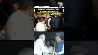 Delhi LG VK Saxena plays Snooker, BJP MP Praveen Khandelwal accompanies him