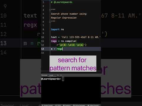 Python Pattern Search Using RegEx #pythontutorial