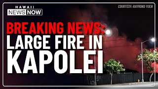 Firefighters battle wildfire in Kapolei