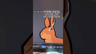 low poly hare can stand up if they want, as a treat :) #lowpolyart #lowpoly3d #lowpoly