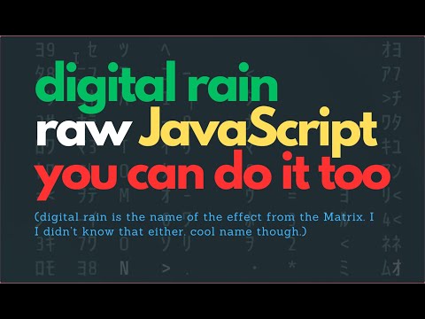 You can make the matrix effect in your terminal in raw JavaScript. Well, at least I was able to.