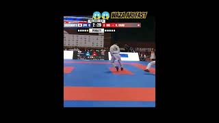 Amazing Side Kick Karate kumite -60 KG | WKF Casablanca 2024 #shorts #karate #wkf #championship