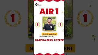 AIR - 1 🏆, GATE DA 2025, Nikhil Sadineni🔥GO Classes Complete Course Student #AIR1 #gateda #goclasses