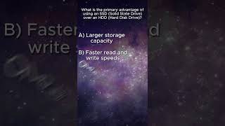 What is the primary advantage of using an SSD over a HDD