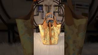 A golden brocade handbag#Handmade #Leather #handmadebag #customize #luxurybags #gift #handbag #usa