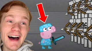 Greta Gris VS Minecraft! (ROLIG ANIMATION)