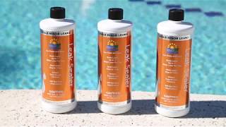 Leak Sealer easily fixes minor swimming pool leaks