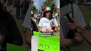 We stopped by the No Kings Day rally in downtown L.A. to chat with some protesters