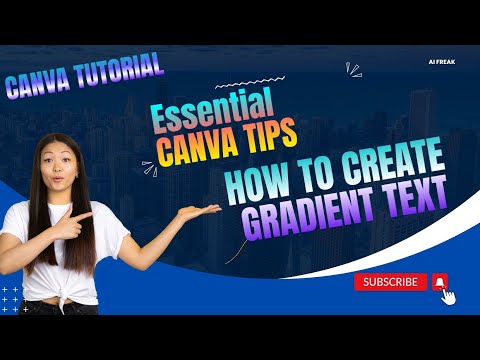 how to create gradient text in canva / gradient text tutorial  / free AI