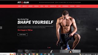 How to Make GYM Website Landing Page Using HTML and CSS | Complete Responsive GYM Website